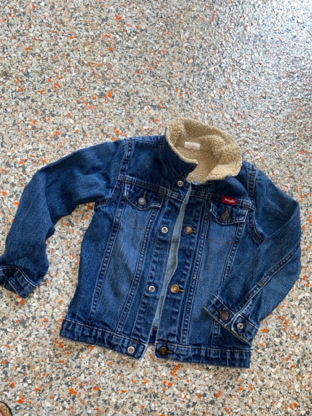 Toddler Wrangler Sherpa Denim Jean Jacket